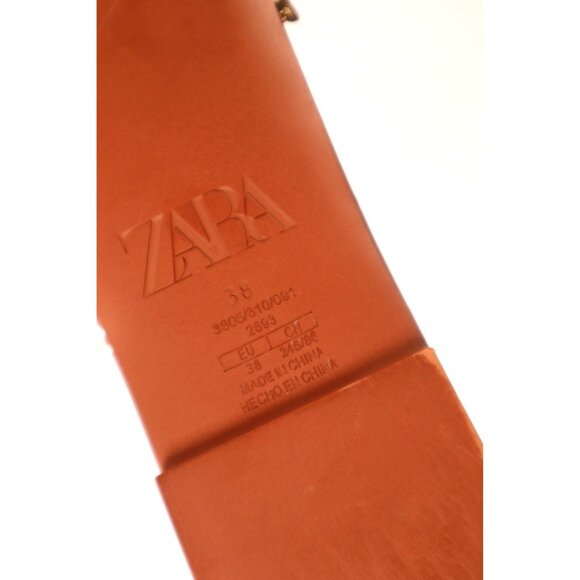 Zara Metallic Gold Bow Flat Sandals‎ EU 38 -US 7.5 - Picture 6 of 7